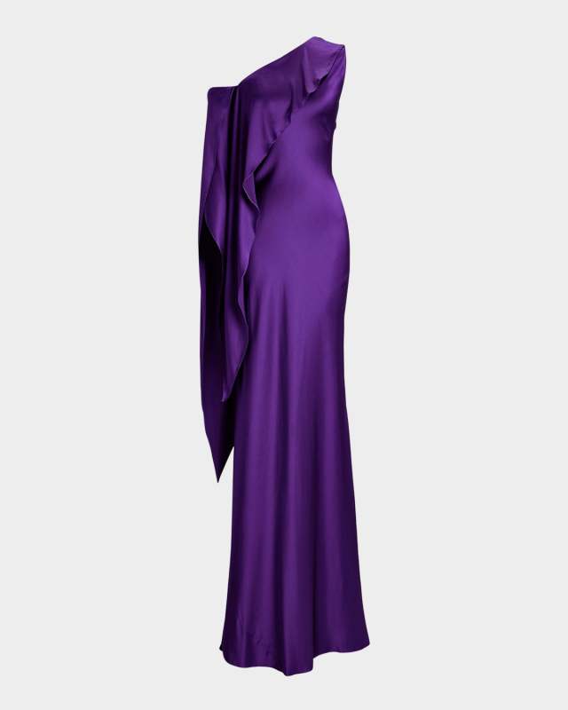 Lizzie Stretch Charmeuse Evening Dress